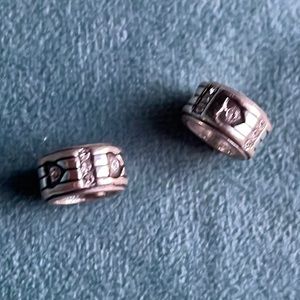 Brighton silver crystal spacers for charm bracelet